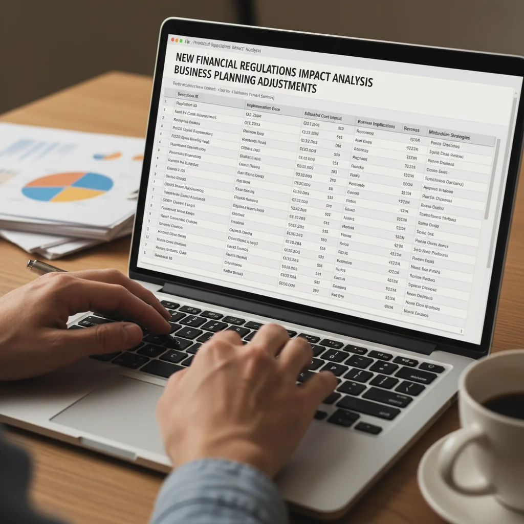 Analyzing new financial regulations on a laptop