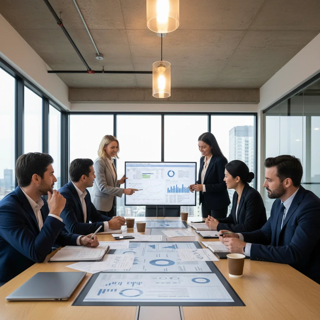 Business professionals discussing tax implications of Canada's Digital Services Tax.