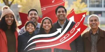 Diverse Canadians smiling, representing financial relief from Canada Workers Benefit.