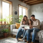 Canada's Carbon Tax Rebates: Maximize Your Household Benefits Smiling Canadian family reviewing carbon tax rebate information on a tablet in their home.
