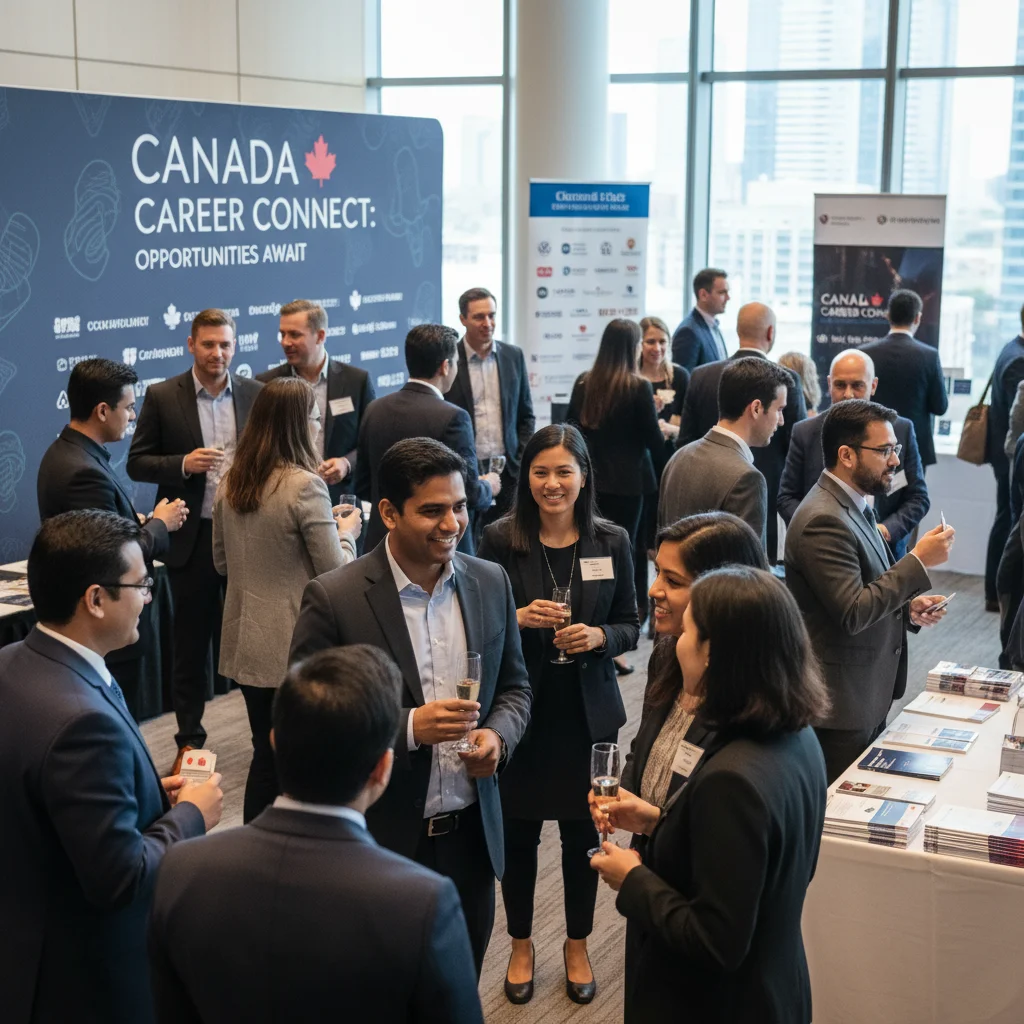Canadian graduates networking for job opportunities after specialized programs