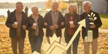 Smiling Canadian seniors enjoying retirement, symbolizing financial security with Canada Pension Plan Enhancement.