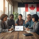 Canadian small business owners discussing federal policy changes