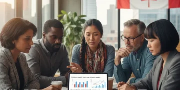 Canadian small business owners discussing federal policy changes