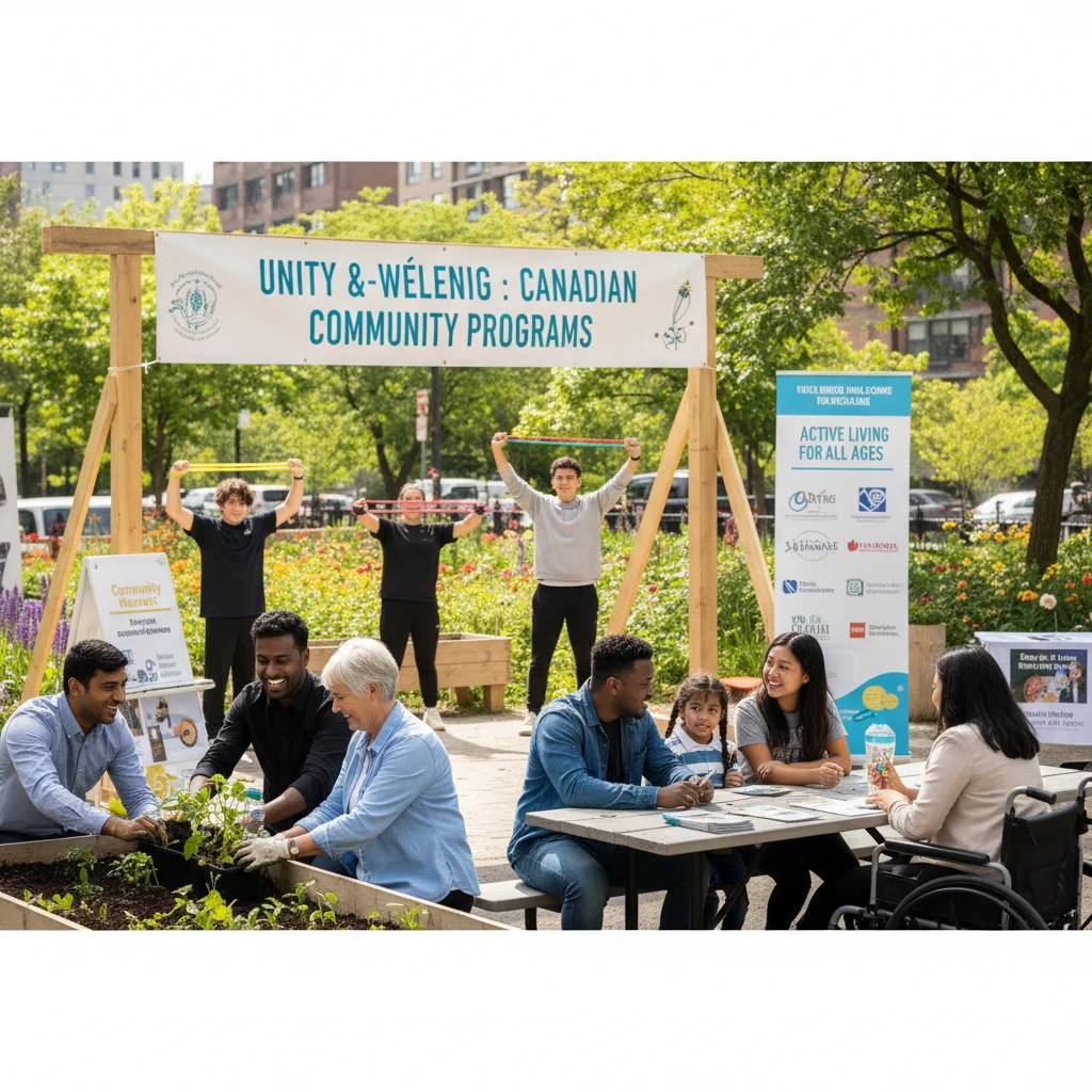 Diverse Canadians benefiting from social programs, illustrating the impact of federal budget on communities.