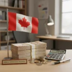 Canadian flag with money, symbolizing TFSA financial planning