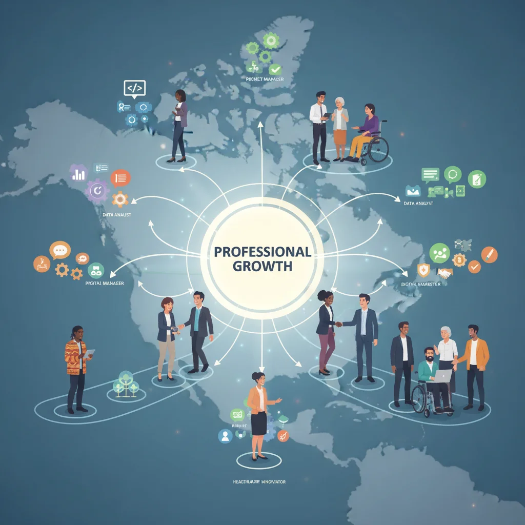 Visualizing diverse career paths enhanced by targeted skill development and micro-credentials.