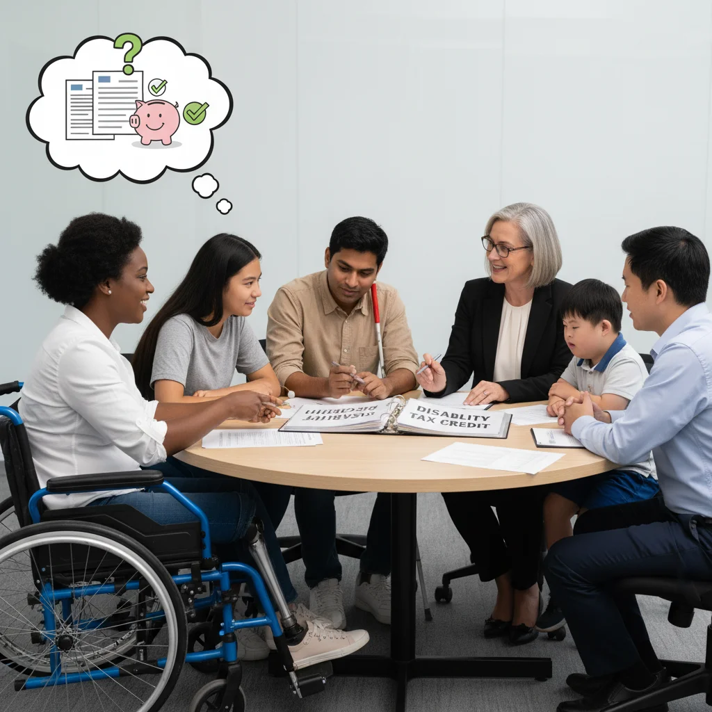 Group consulting with tax advisor about Disability Tax Credit benefits
