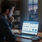 Person reviewing federal student loan repayment plans on laptop