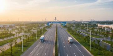 Modern highway representing a robust federal infrastructure investment