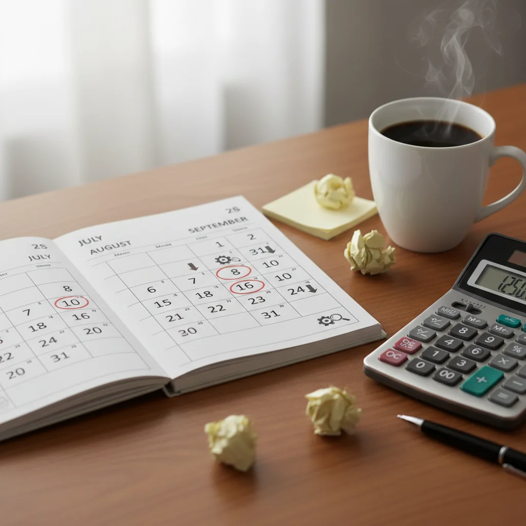 Calendar with Q3 dates marked for Canada Carbon Rebate payments.