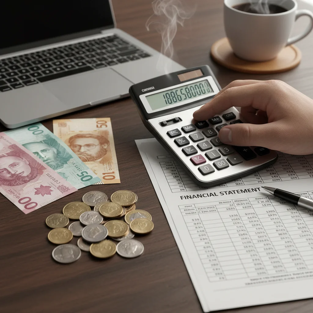 Calculating RRSP contribution limits with a calculator and money